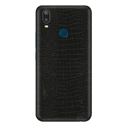VIVO Y Series Phone Skins (All Models) - Snake Leather Black - 3D Embossed Finish (L-107) Vivo Y11