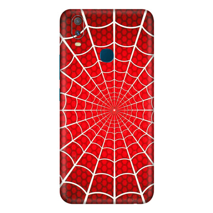 VIVO Y Series Phone Skins (All Models) - Classic Spidey Web - 3D Embossed Finish (L-115) Vivo Y11