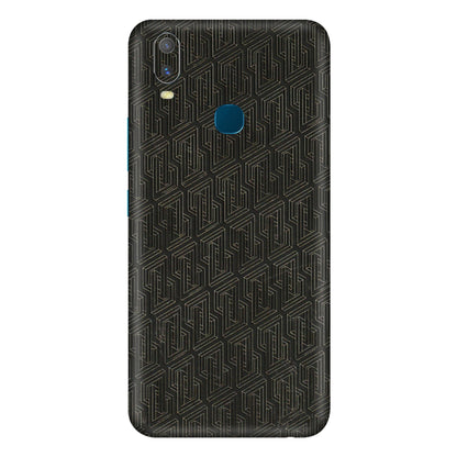 VIVO Y Series Phone Skins (All Models) - Black Abstract Pattern - 3D Embossed Finish (L-117) Vivo Y11