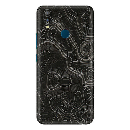 VIVO Y Series Phone Skins (All Models) - Black Swirl - 3D Embossed Finish (L-196) Vivo Y11