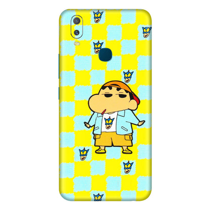 VIVO Y Series Phone Skins (All Models) - Yellow Blue Shinchan Cute - 3D Embossed Finish (L-221) Vivo Y11