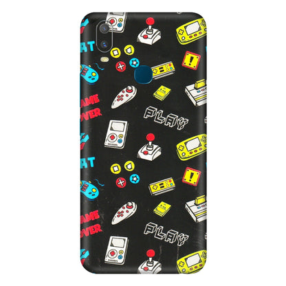 VIVO Y Series Phone Skins (All Models) - Gaming Doodles - 3D Embossed Finish (L-224) Vivo Y11