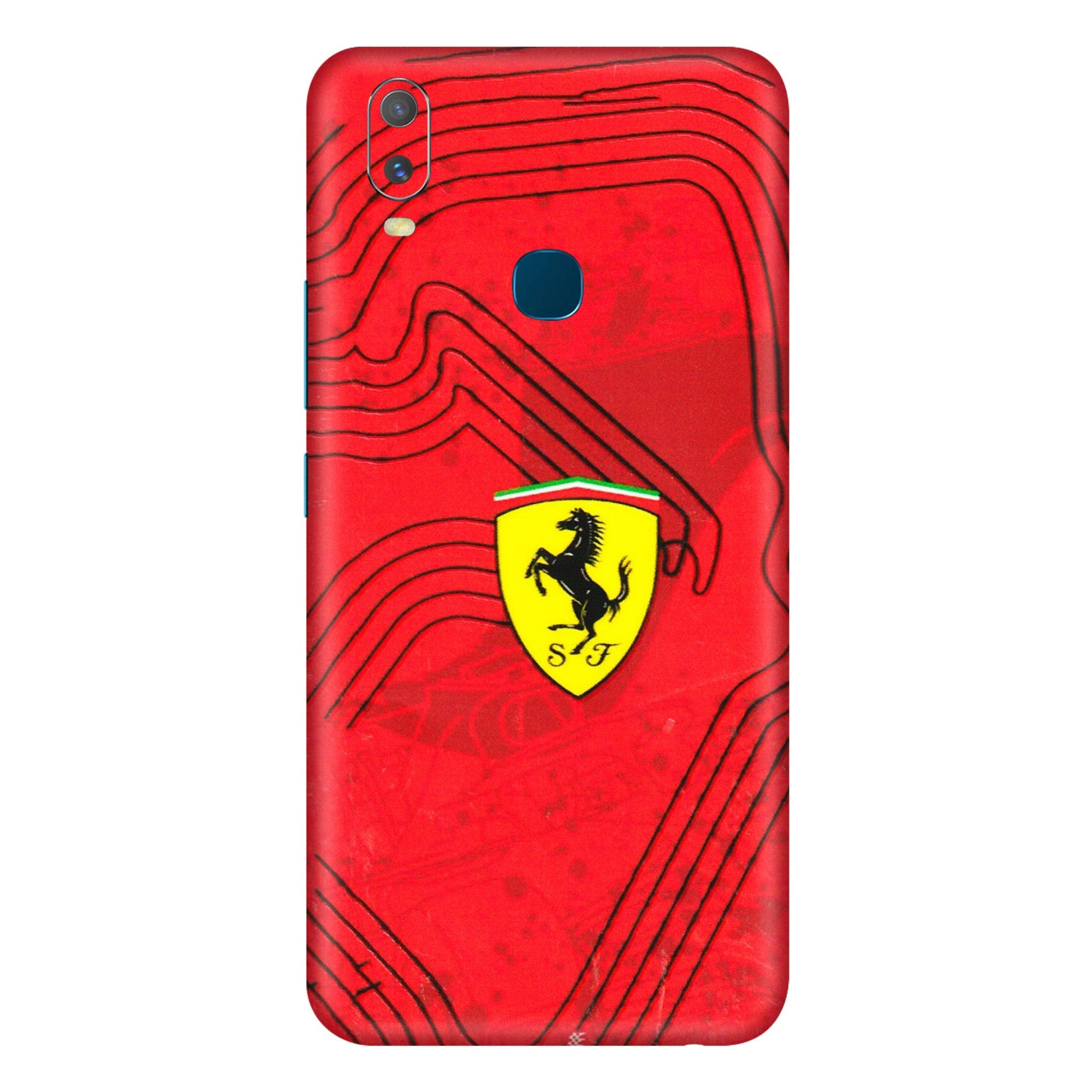 VIVO Y Series Phone Skins (All Models) - Red Ferrari Logo Stylish - 3D Embossed Finish (L-238) Vivo Y11