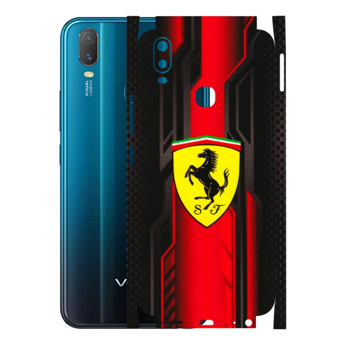 VIVO Y Series Phone Skins (All Models) - Black Ferrari Logo - 3D Embossed Finish (L-253) Vivo Y11