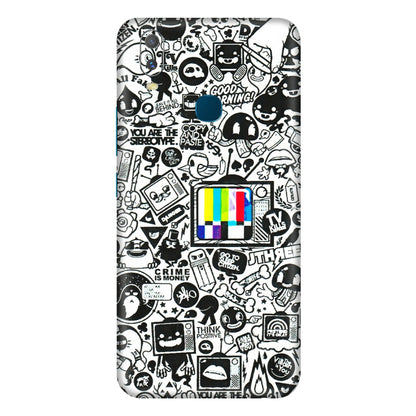 VIVO Y Series Phone Skins (All Models) - Doodles Positive Art - 3D Embossed Finish (L-263) Vivo Y11