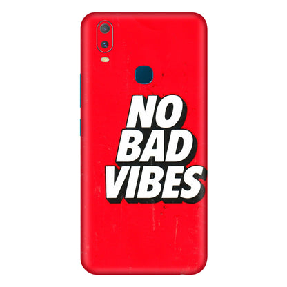 VIVO Y Series Phone Skins (All Models) - No Bad Vibes - 3D Embossed Finish (L-280) Vivo Y11