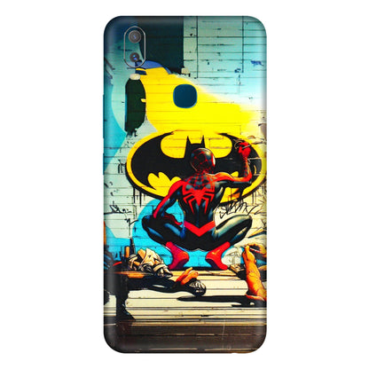 VIVO Y Series Phone Skins (All Models) - New Spiderman Bat Logo - 3D Embossed Finish (L-309) Vivo Y11