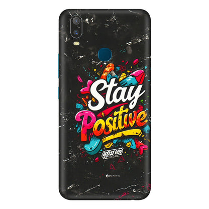 VIVO Y Series Phone Skins (All Models) - Stay Positive Black - 3D Embossed Finish (L-31) Vivo Y11