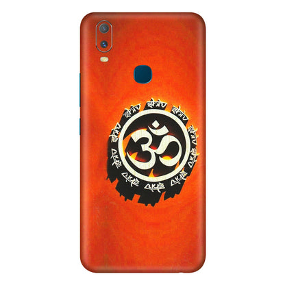 VIVO Y Series Phone Skins (All Models) - Aum Shiv Orange - 3D Embossed Finish (L-32) Vivo Y11
