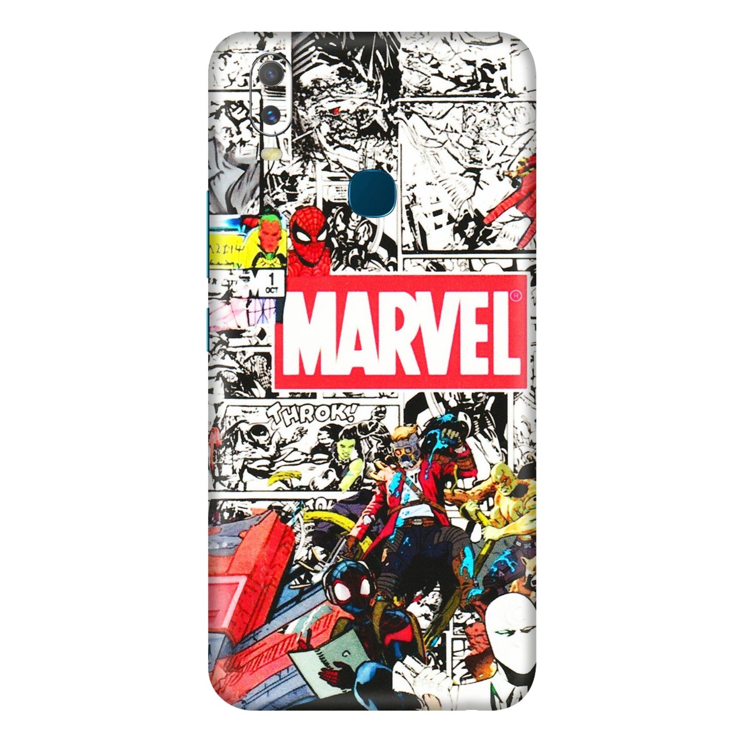 VIVO Y Series Phone Skins (All Models) - Marvel Colorful Comic - 3D Embossed Finish (L-64) Vivo Y11