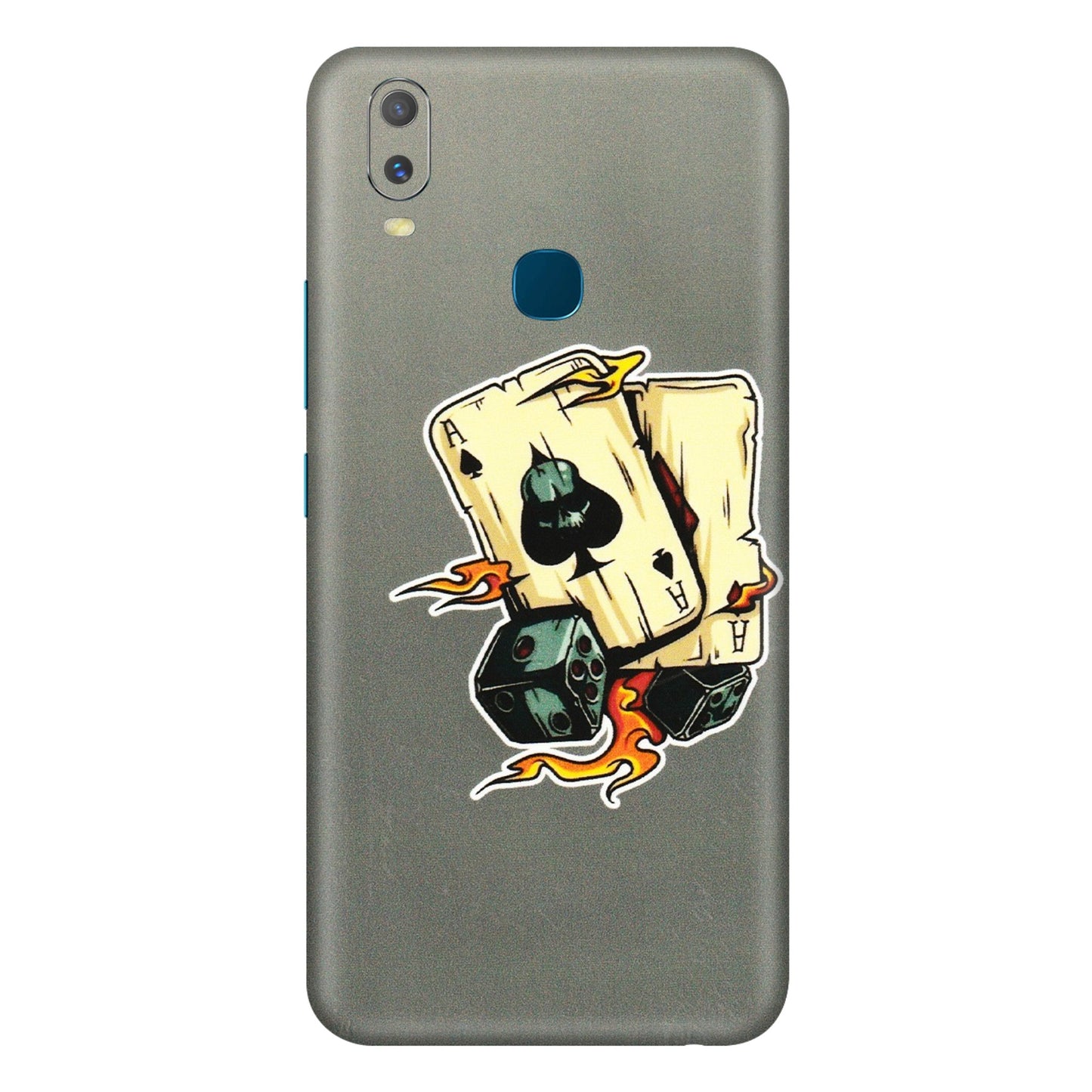 VIVO Y Series Phone Skins (All Models) - Grey Cards Of Ace - 3D Embossed Finish (L-77) Vivo Y11