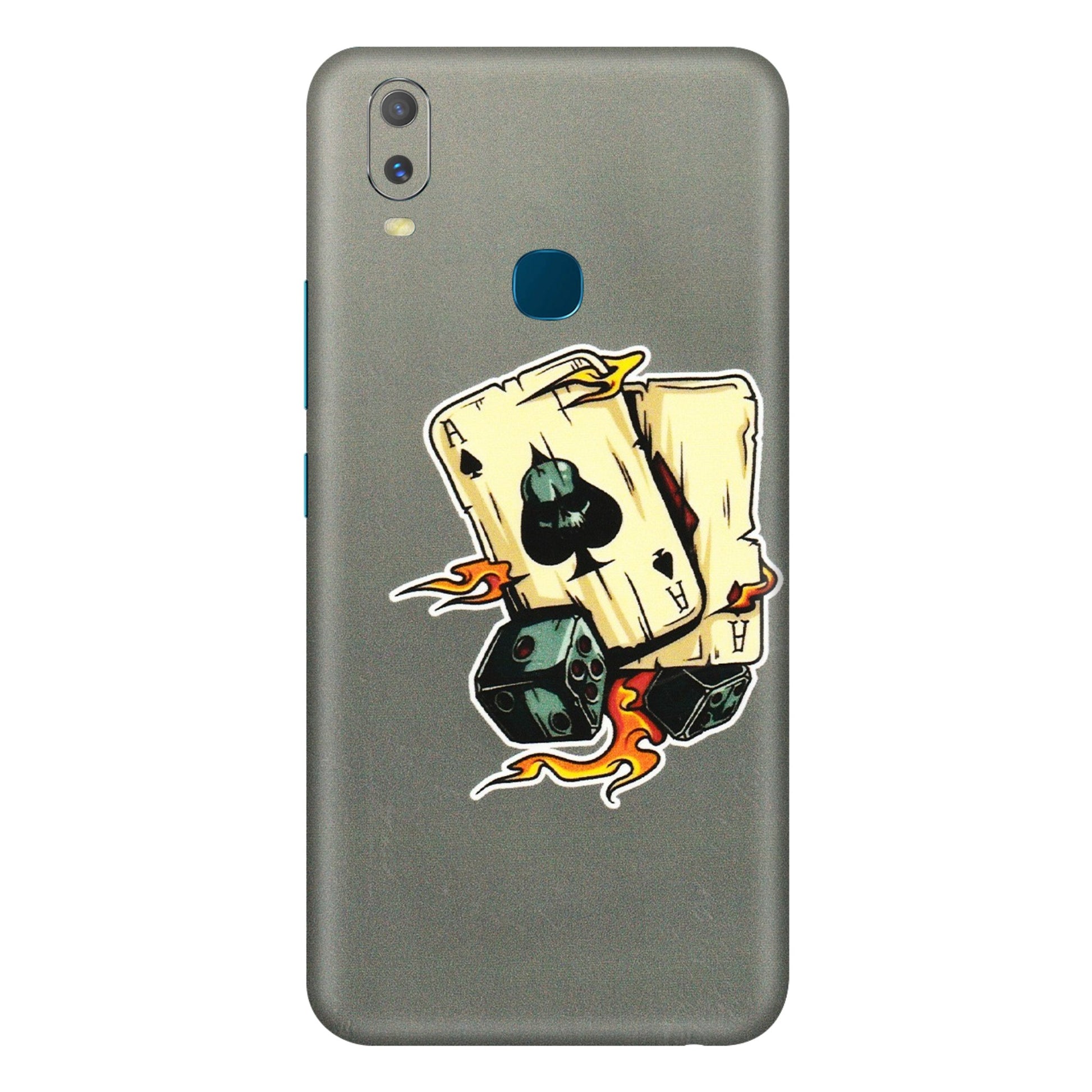 VIVO Y Series Phone Skins (All Models) - Grey Cards Of Ace - 3D Embossed Finish (L-77) Vivo Y11