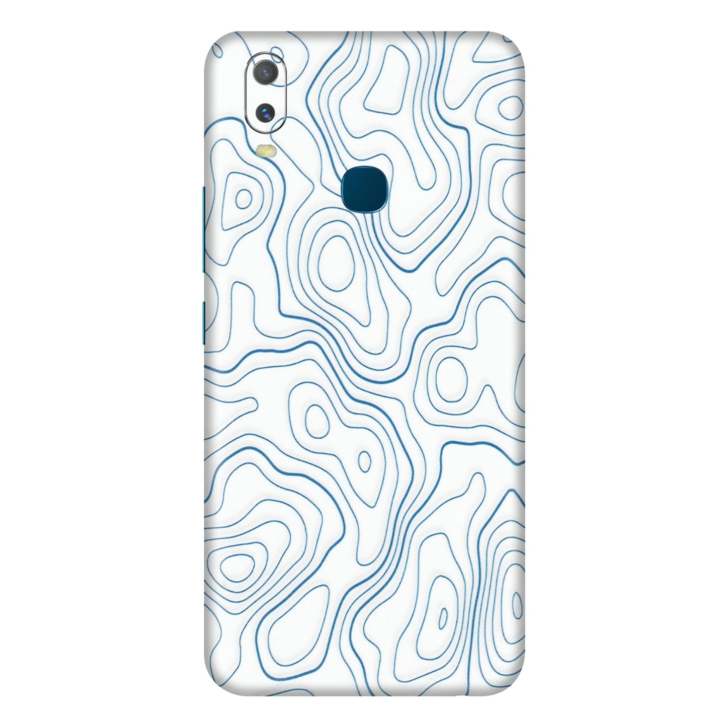 VIVO Y Series Phone Skins (All Models) - Blue And White Swirls - Matte Finish (M-139) Vivo Y11