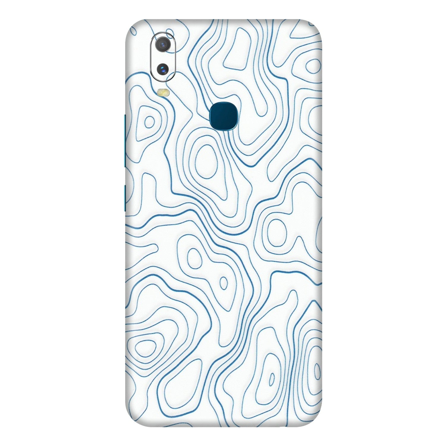 VIVO Y Series Phone Skins (All Models) - Blue And White Swirls - Matte Finish (M-139) Vivo Y11