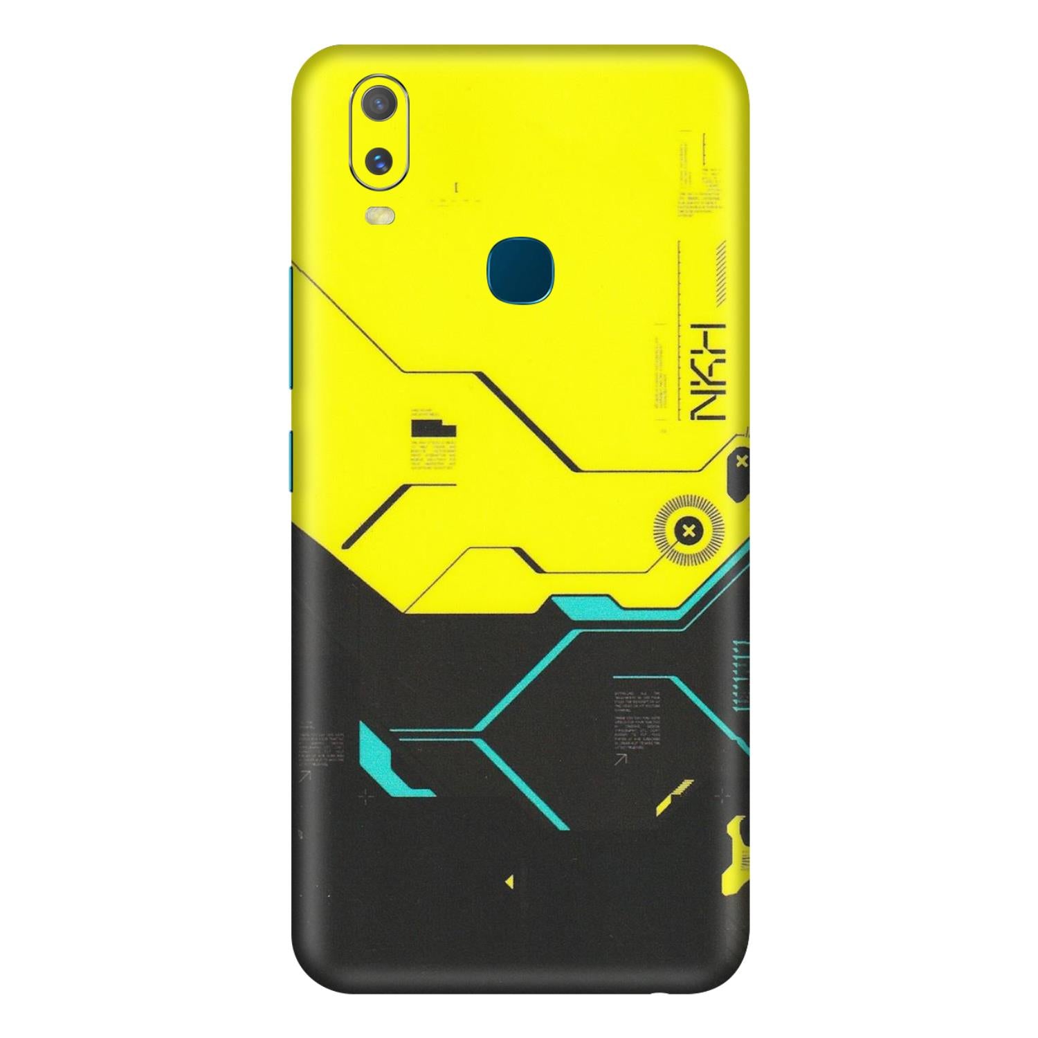 VIVO Y Series Phone Skins (All Models) - Black Yellow Technica - Matte Finish (M-53) Vivo Y11