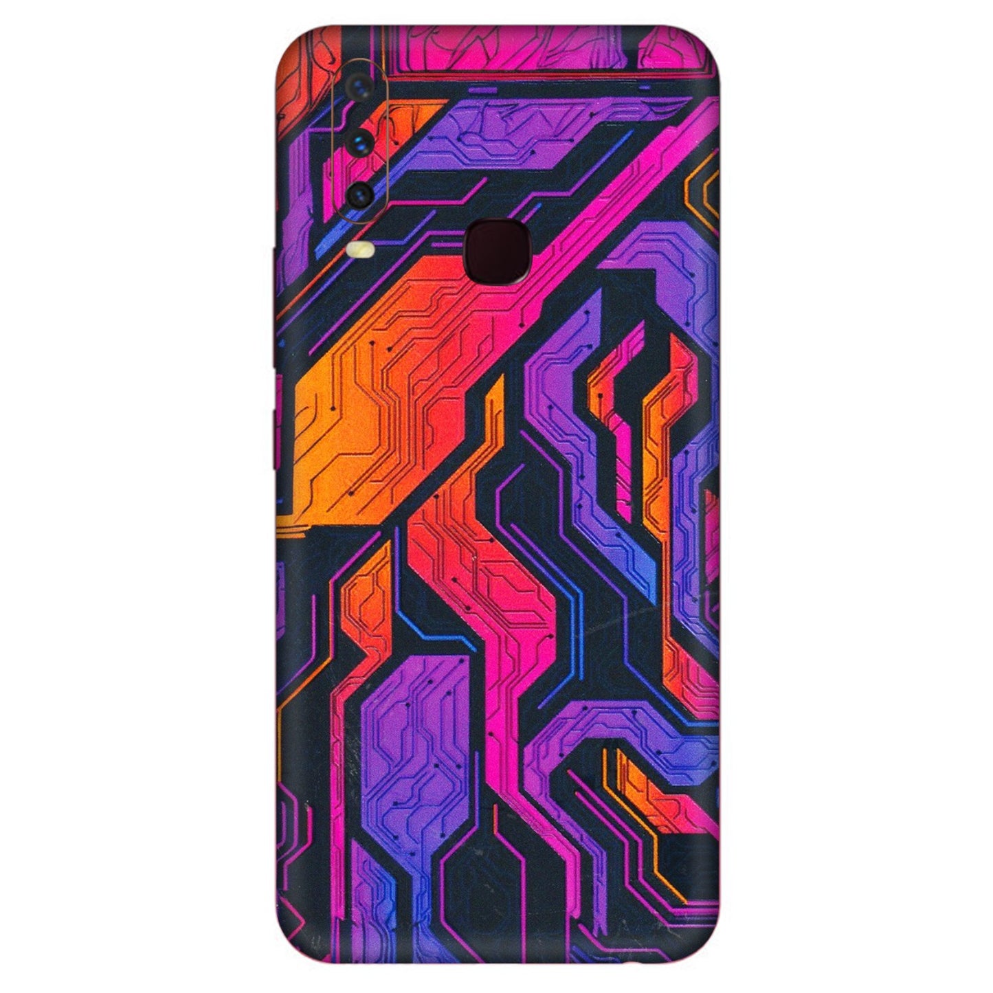 VIVO Y Series Phone Skins (All Models) - Tech Circuits Futuristic - 3D Embossed Finish (L-07) Vivo Y12