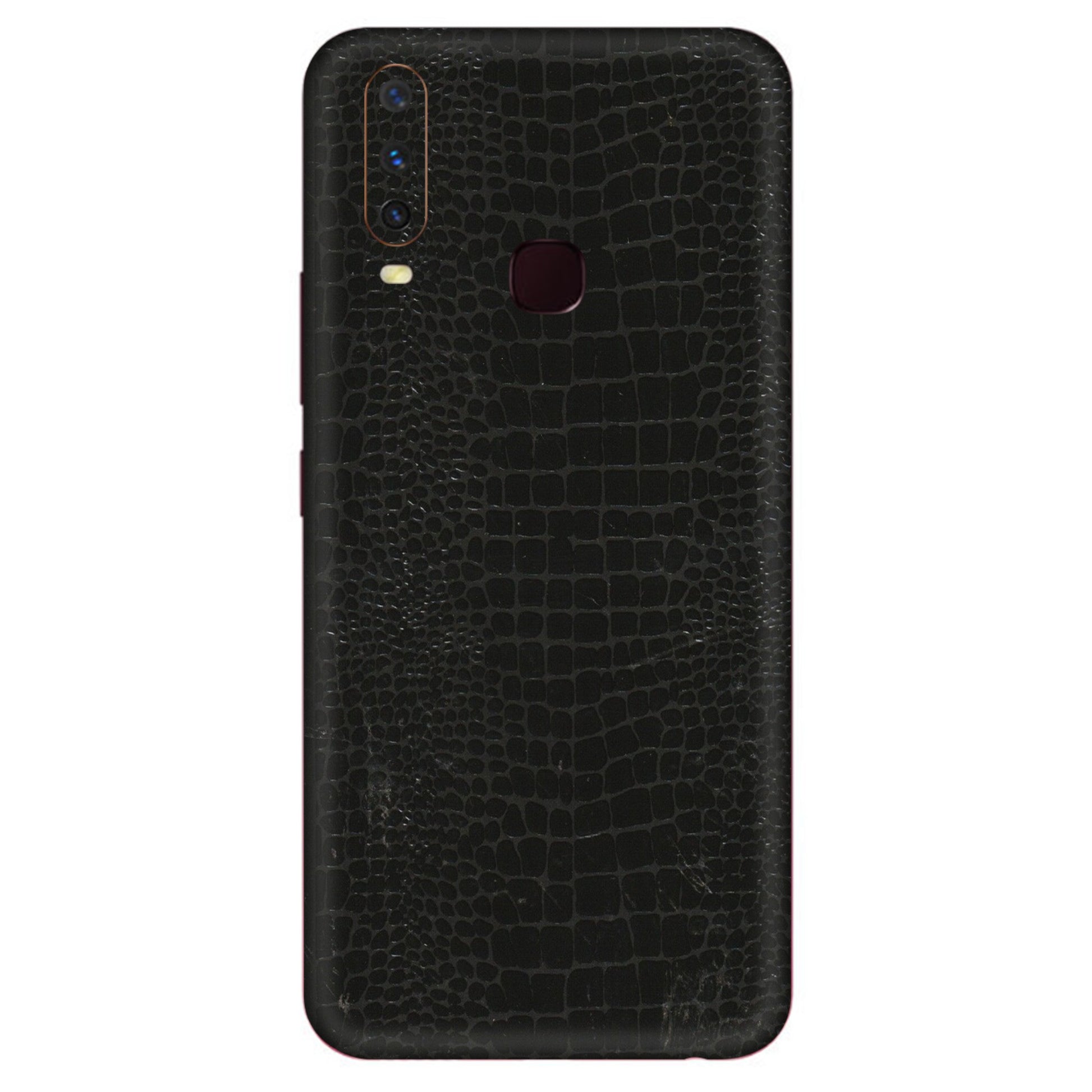 VIVO Y Series Phone Skins (All Models) - Snake Leather Black - 3D Embossed Finish (L-107) Vivo Y12