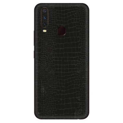 VIVO Y Series Phone Skins (All Models) - Snake Leather Black - 3D Embossed Finish (L-107) Vivo Y12