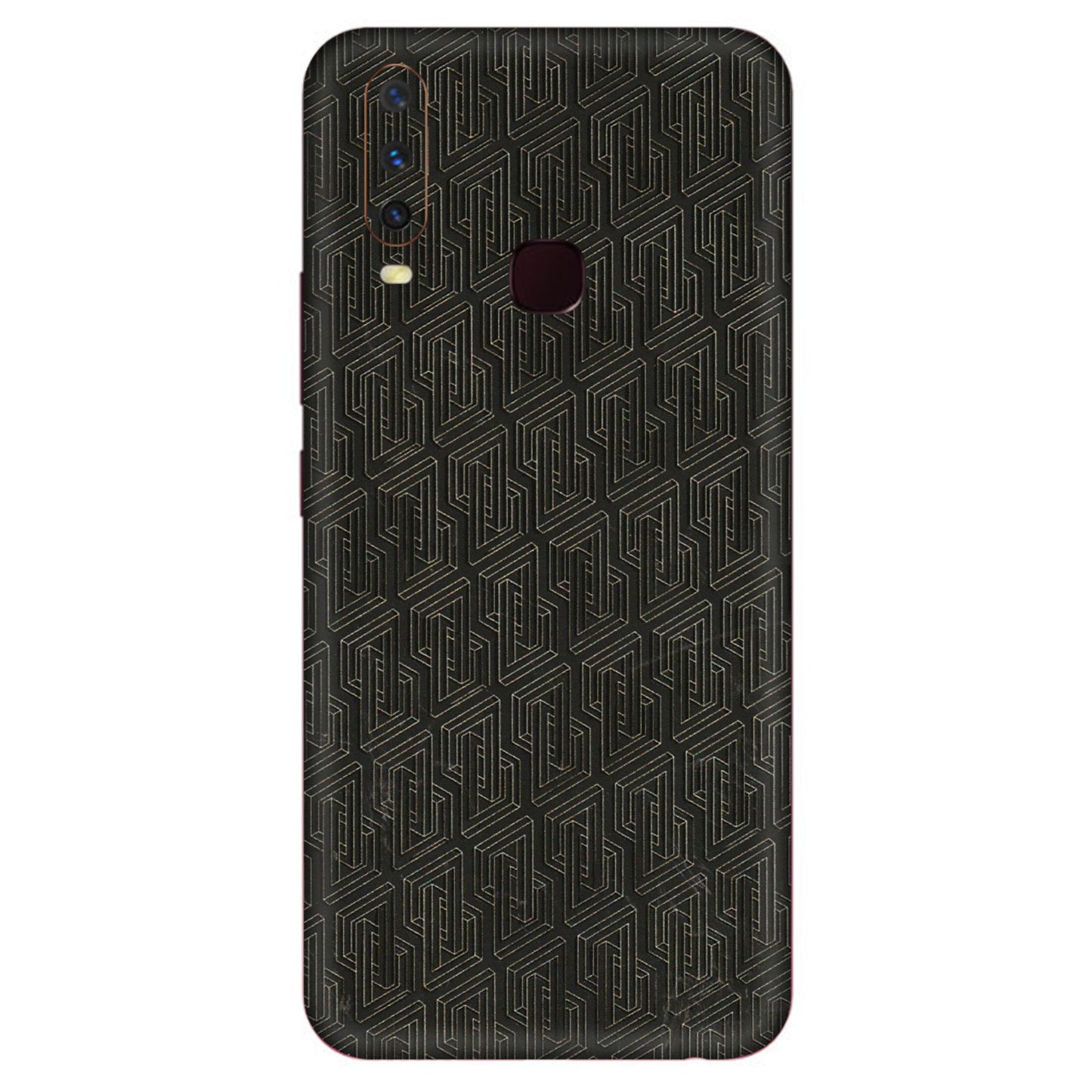 VIVO Y Series Phone Skins (All Models) - Black Abstract Pattern - 3D Embossed Finish (L-117) Vivo Y12