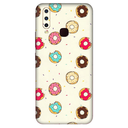 VIVO Y Series Phone Skins (All Models) - Mini Donuts Doodle Art - 3D Embossed Finish (L-122) Vivo Y12