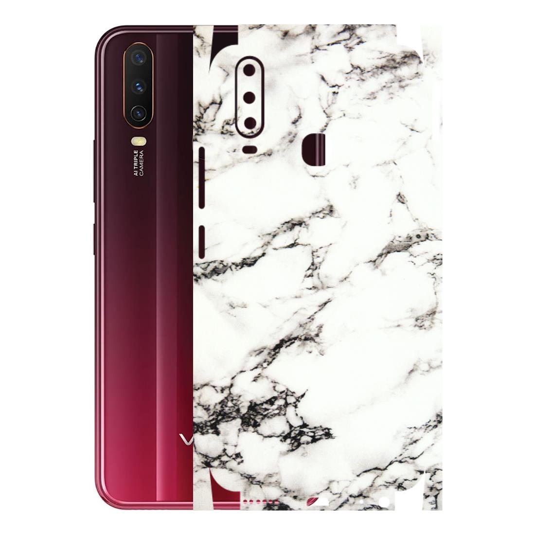 VIVO Y Series Phone Skins (All Models) - Black and White Marble Texture - 3D Embossed Finish (L-124) Vivo Y12