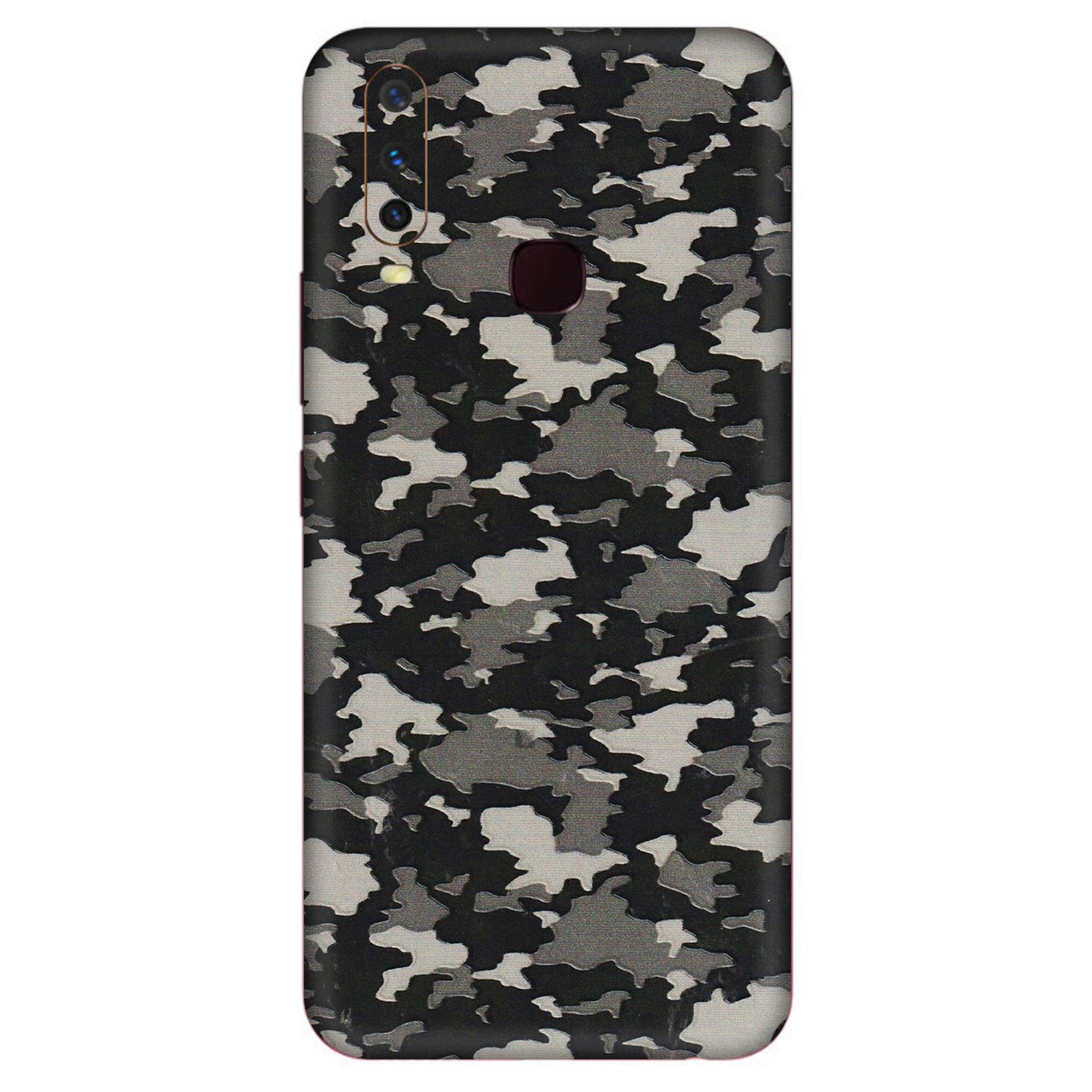 VIVO Y Series Phone Skins (All Models) - Black/Grey Camoflaunge - 3D Embossed Finish (L-142) Vivo Y12
