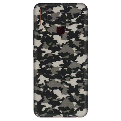VIVO Y Series Phone Skins (All Models) - Black/Grey Camoflaunge - 3D Embossed Finish (L-142) Vivo Y12