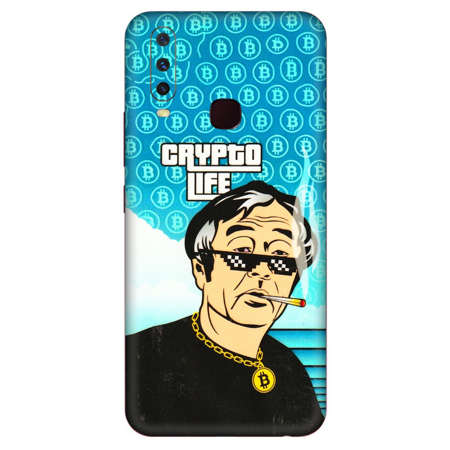 VIVO Y Series Phone Skins (All Models) - Crypto Thug Life - 3D Embossed Finish (L-179) Vivo Y12