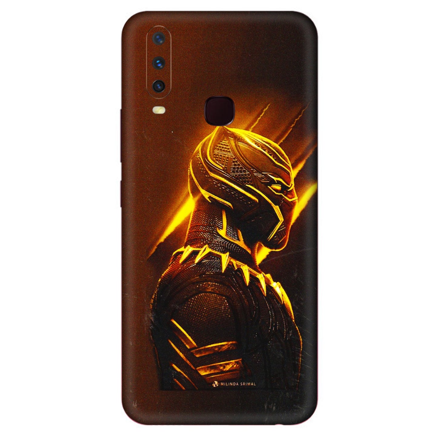 VIVO Y Series Phone Skins (All Models) - Gold Black Panther - 3D Embossed Finish (L-181) Vivo Y12