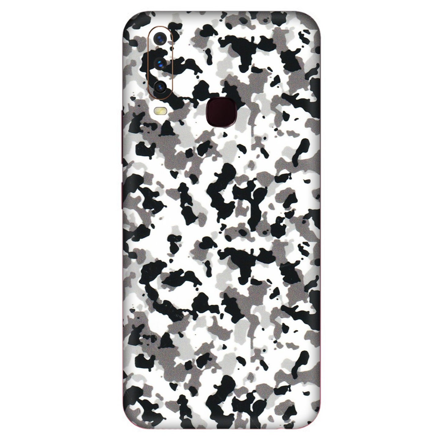 VIVO Y Series Phone Skins (All Models) - White Black Camouflage - 3D Embossed Finish (L-18) Vivo Y12