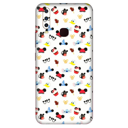 VIVO Y Series Phone Skins (All Models) - Minnie Mouse & Donald Doodles s - 3D Embossed Finish (L-194) Vivo Y12