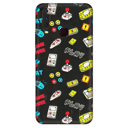 VIVO Y Series Phone Skins (All Models) - Gaming Doodles - 3D Embossed Finish (L-224) Vivo Y12