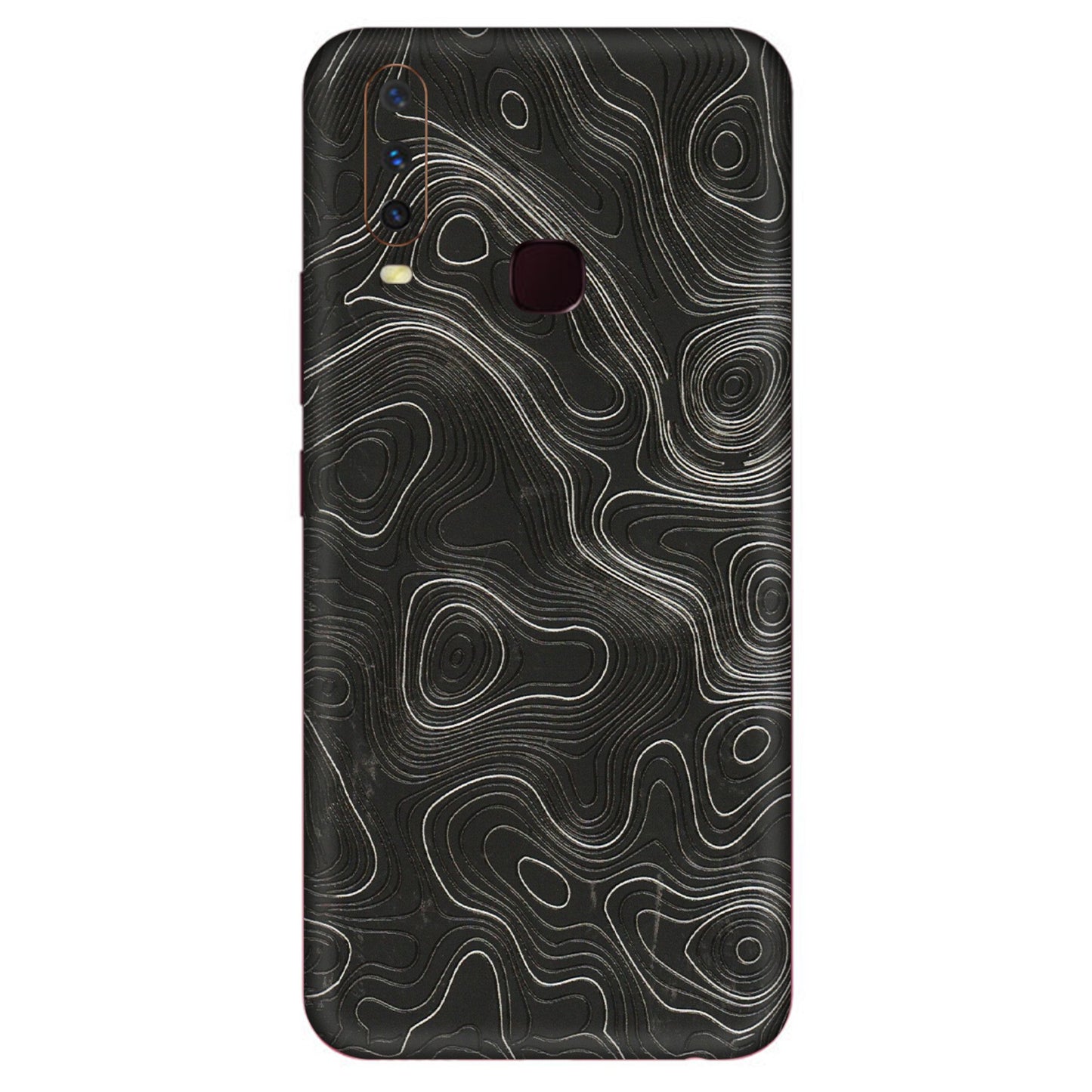 VIVO Y Series Phone Skins (All Models) - Abstract White Line Map - 3D Embossed Finish (L-269) Vivo Y12