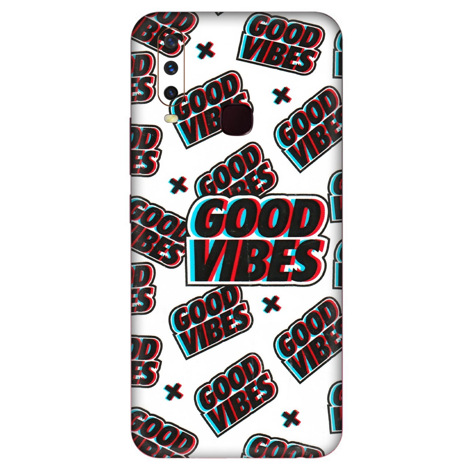 VIVO Y Series Phone Skins (All Models) - Good Vibes - 3D Embossed Finish (L-282) Vivo Y12