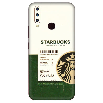 VIVO Y Series Phone Skins (All Models) - Starbucks Barcode - 3D Embossed Finish (L-308) Vivo Y12