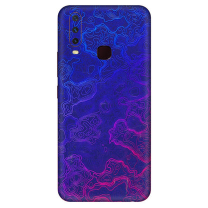 VIVO Y Series Phone Skins (All Models) - Purple Ripples Swirl - 3D Embossed Finish (L-314) Vivo Y12