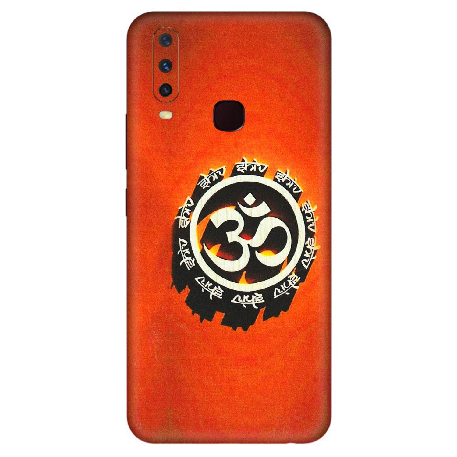VIVO Y Series Phone Skins (All Models) - Aum Shiv Orange - 3D Embossed Finish (L-32) Vivo Y12