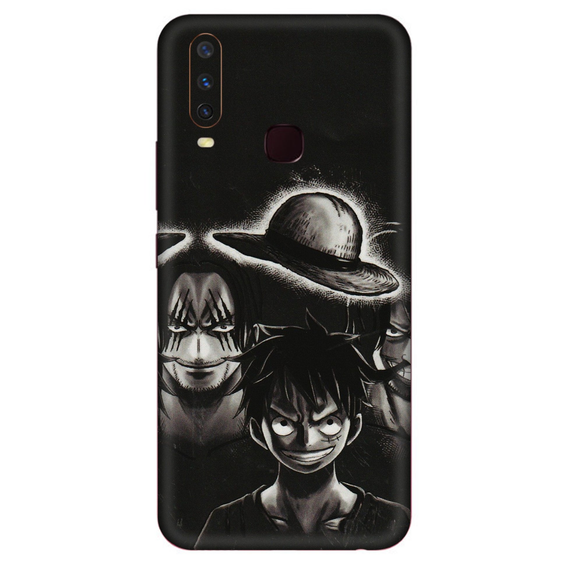 VIVO Y Series Phone Skins (All Models) - Black Luffy Hat - 3D Embossed Finish (L-57) Vivo Y12