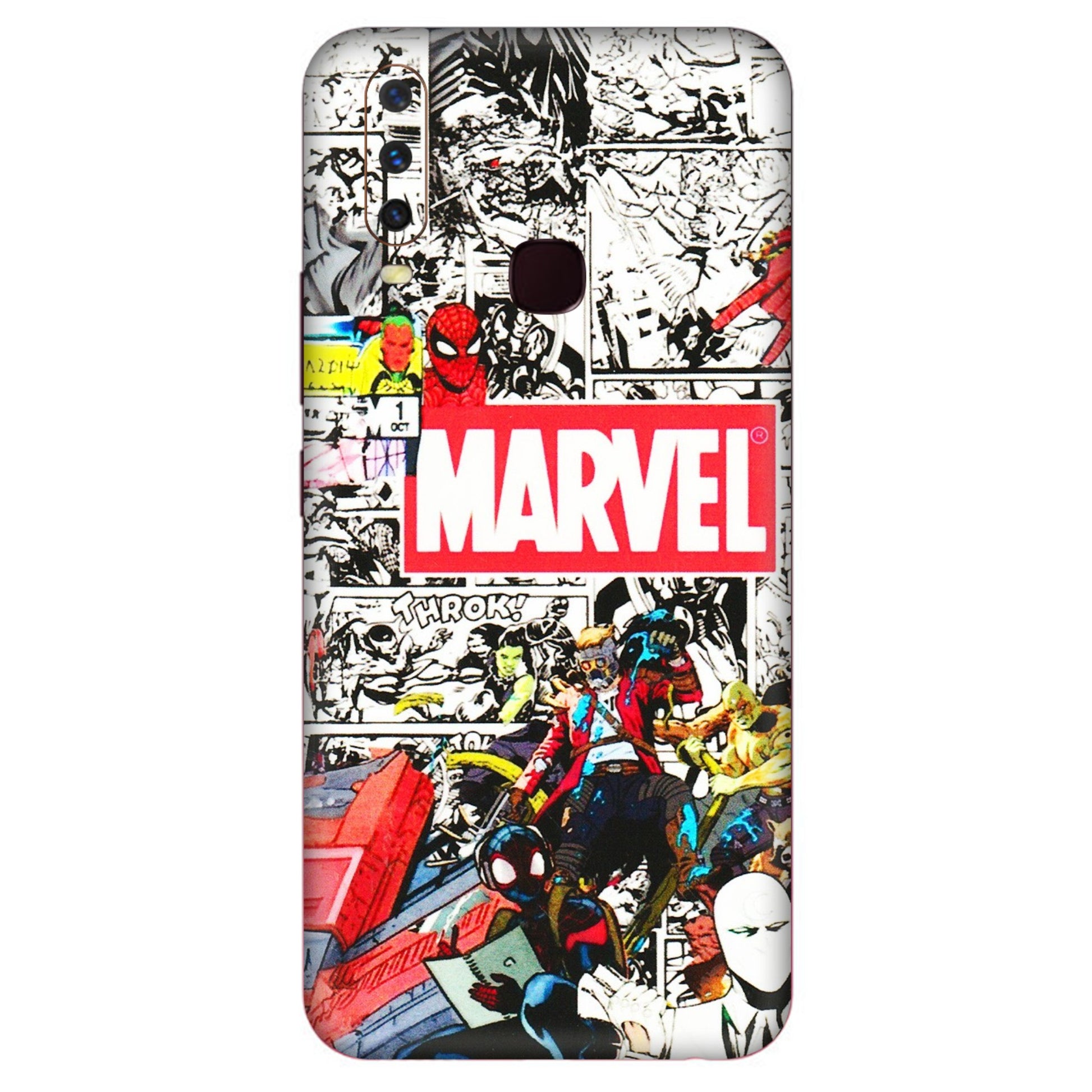 VIVO Y Series Phone Skins (All Models) - Marvel Colorful Comic - 3D Embossed Finish (L-64) Vivo Y12