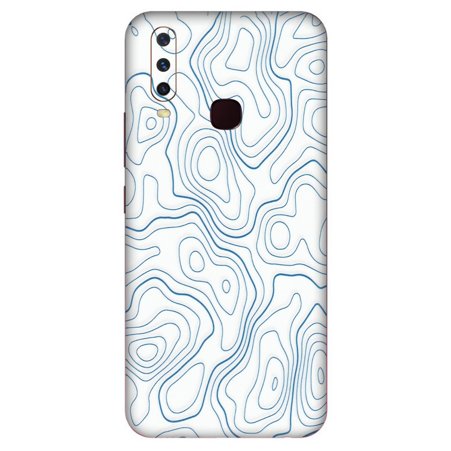 VIVO Y Series Phone Skins (All Models) - Blue And White Swirls - Matte Finish (M-139) Vivo Y12