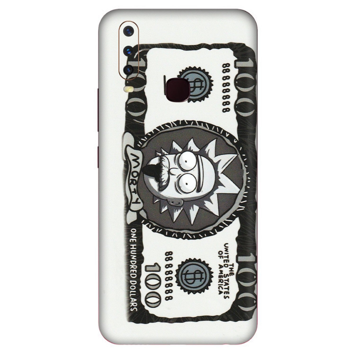 VIVO Y Series Phone Skins (All Models) - Rick And Morty Hundred Dollar Anime - Matte Finish (M-161) Vivo Y12