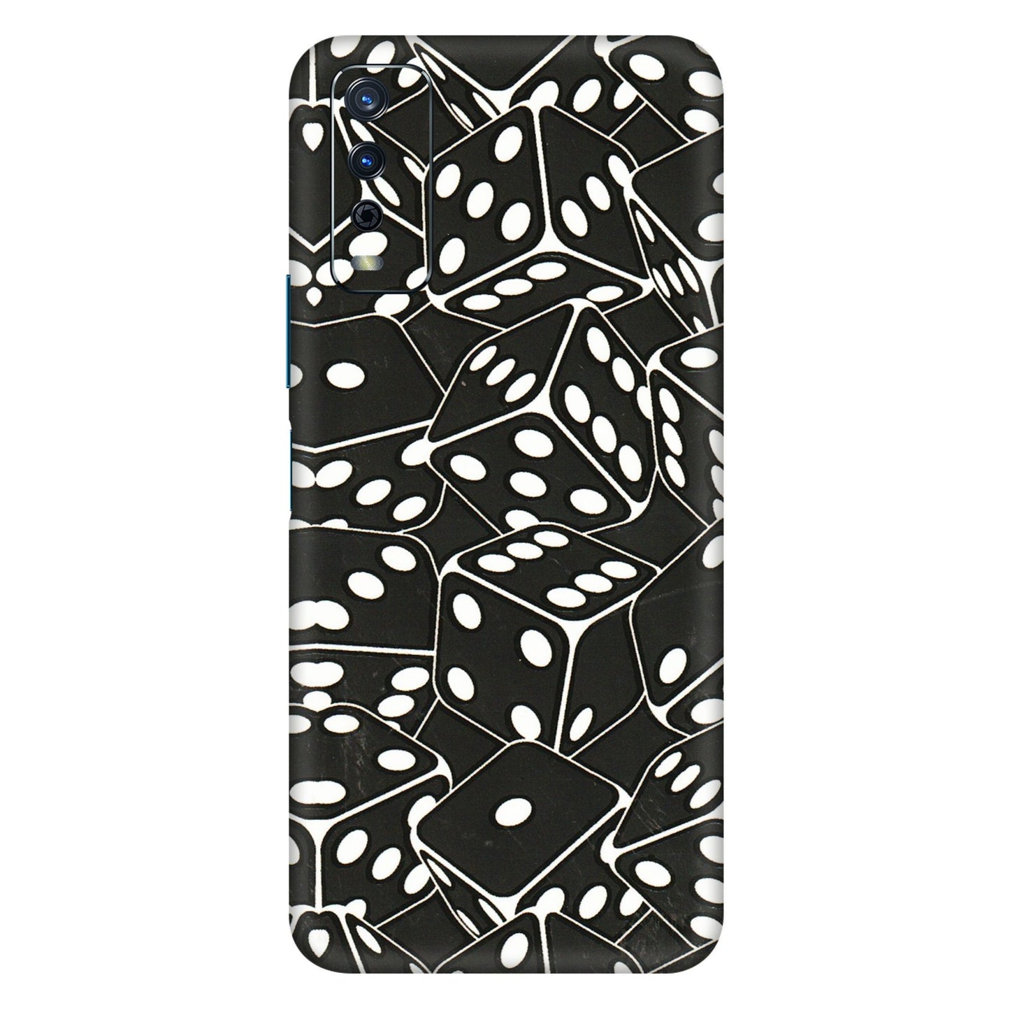 VIVO Y Series Phone Skins (All Models) - Big Black Dices - 3D Embossed Finish (L-106) Vivo Y12s