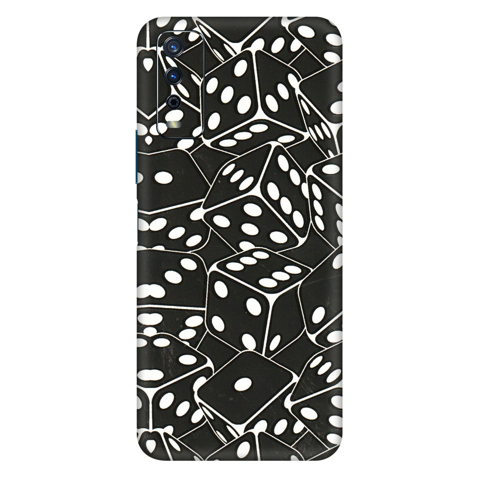 VIVO Y Series Phone Skins (All Models) - Big Black Dices - 3D Embossed Finish (L-106) Vivo Y12s