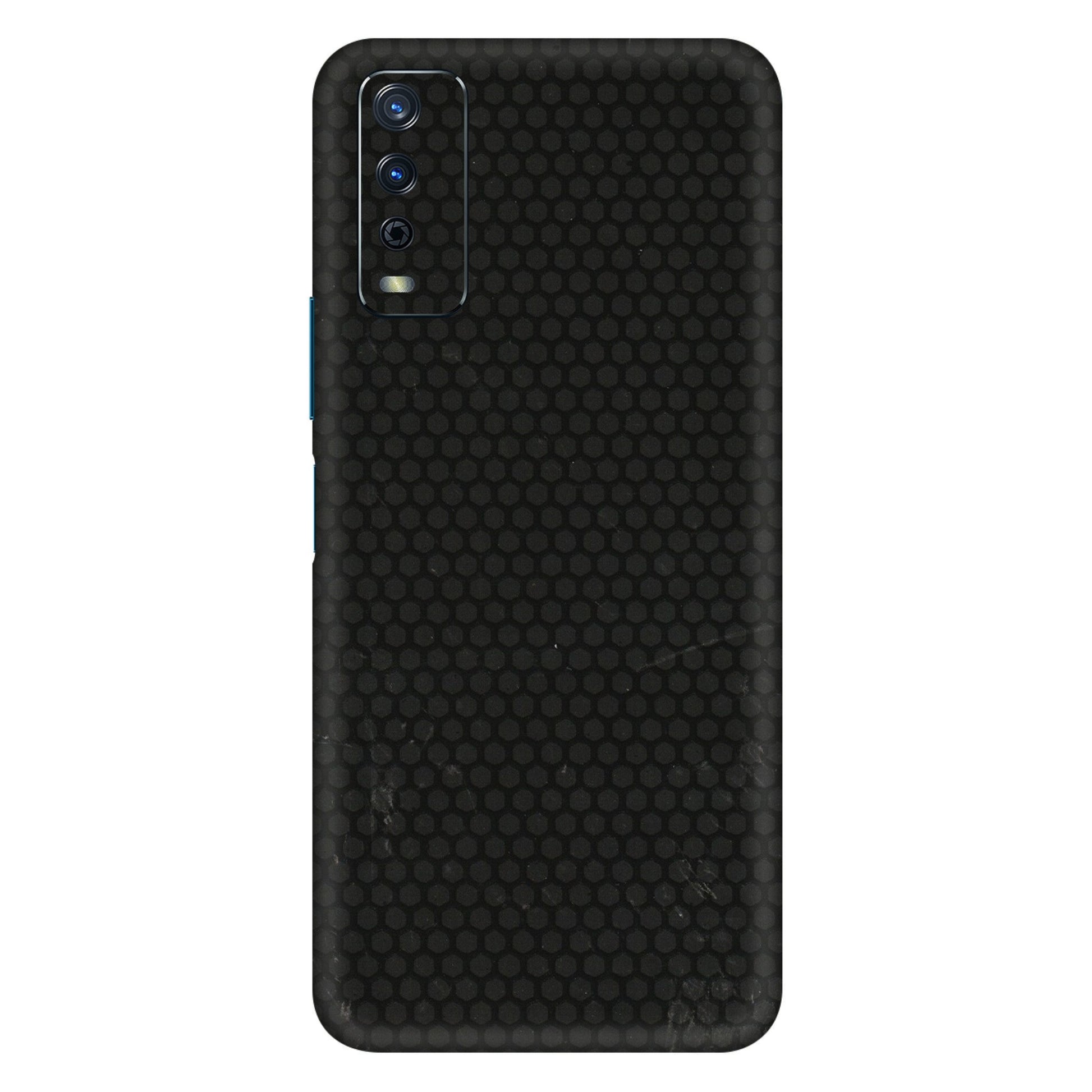 VIVO Y Series Phone Skins (All Models) - Black honeycomb - 3D Embossed Finish (L-114) Vivo Y12s