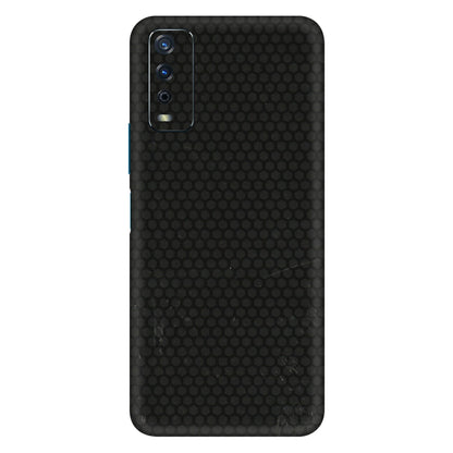 VIVO Y Series Phone Skins (All Models) - Black honeycomb - 3D Embossed Finish (L-114) Vivo Y12s
