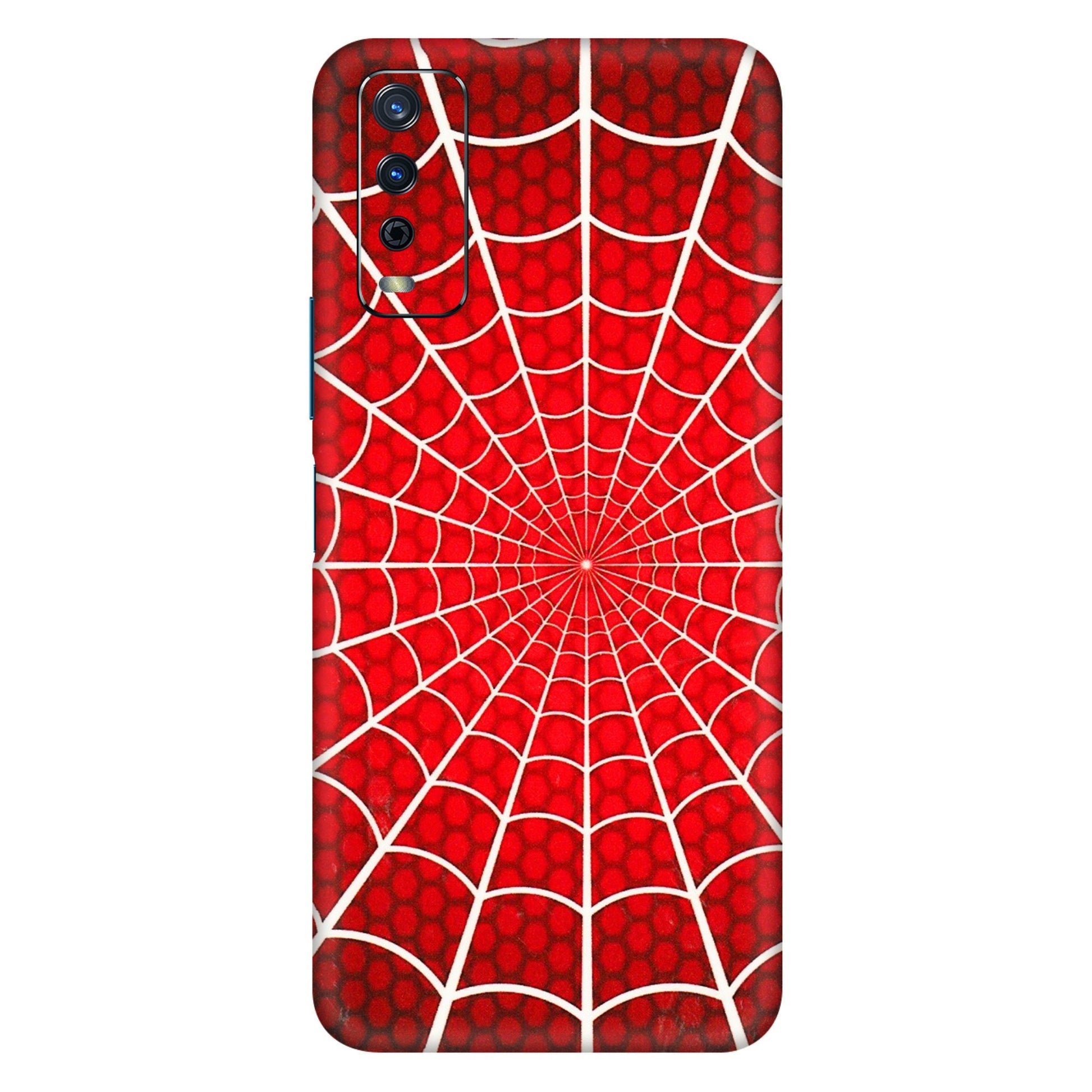 VIVO Y Series Phone Skins (All Models) - Classic Spidey Web - 3D Embossed Finish (L-115) Vivo Y12s
