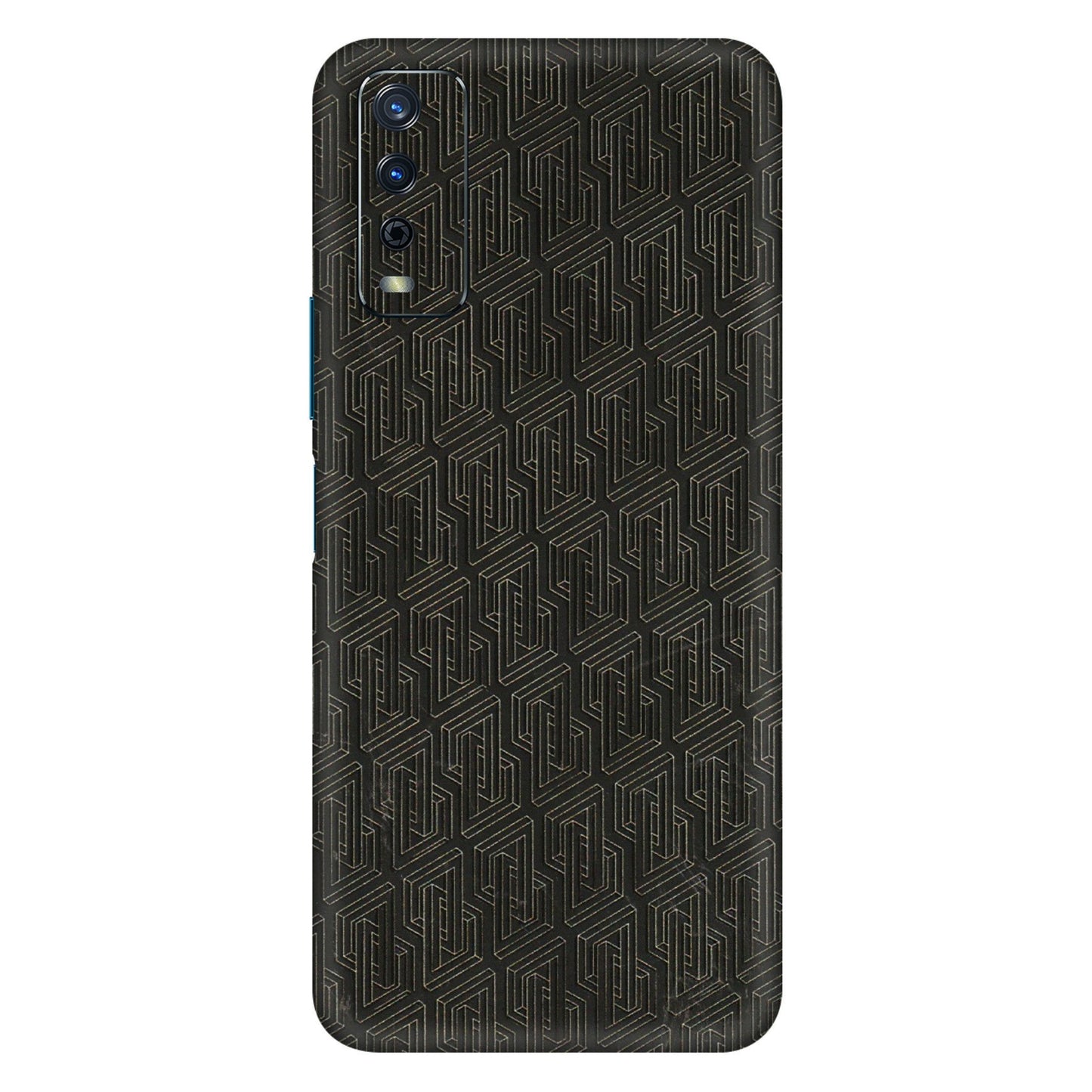 VIVO Y Series Phone Skins (All Models) - Black Abstract Pattern - 3D Embossed Finish (L-117) Vivo Y12s