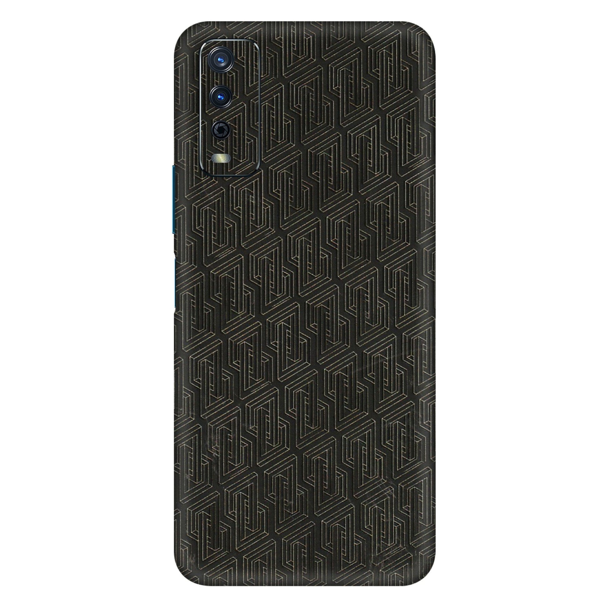 VIVO Y Series Phone Skins (All Models) - Black Abstract Pattern - 3D Embossed Finish (L-117) Vivo Y12s