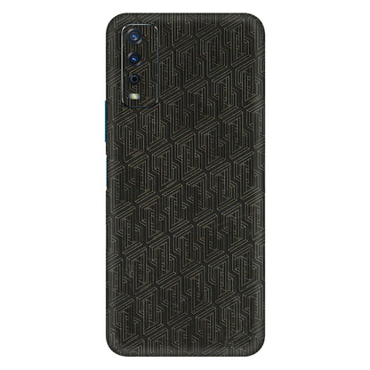 VIVO Y Series Phone Skins (All Models) - Black Abstract Pattern - 3D Embossed Finish (L-117) Vivo Y12s