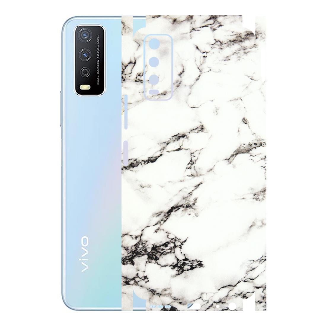 VIVO Y Series Phone Skins (All Models) - Black and White Marble Texture - 3D Embossed Finish (L-124) Vivo Y12s